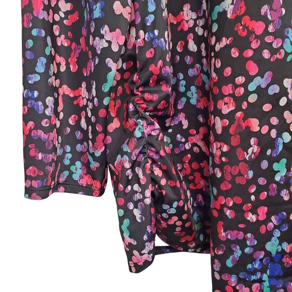 Swim365 NWT Women Plus Sz 18 Swim Tee Built In Bra Side Ruched Split Neck UPF50 - Picture 8 of 14